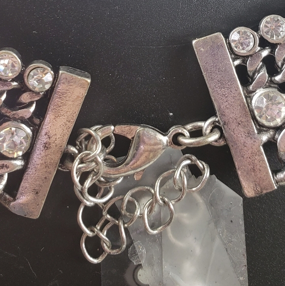 Vintage Rhinestone Bib Statement Necklace, Huge Runway Necklace, Theater Costume - Picture 11 of 13